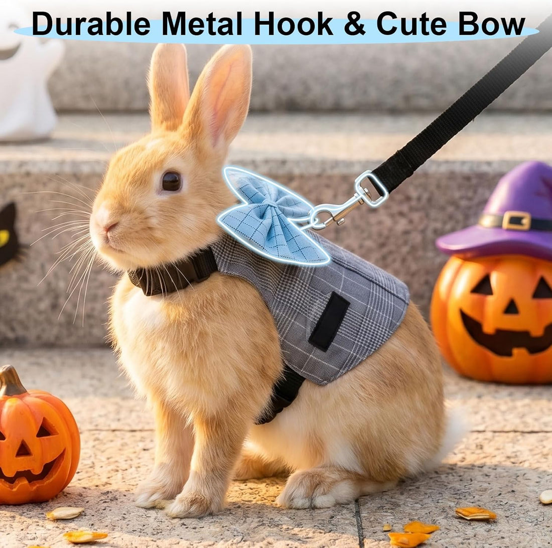 Hypeety Bunny Harness and Leash Set Adjustable Escape Proof Vest