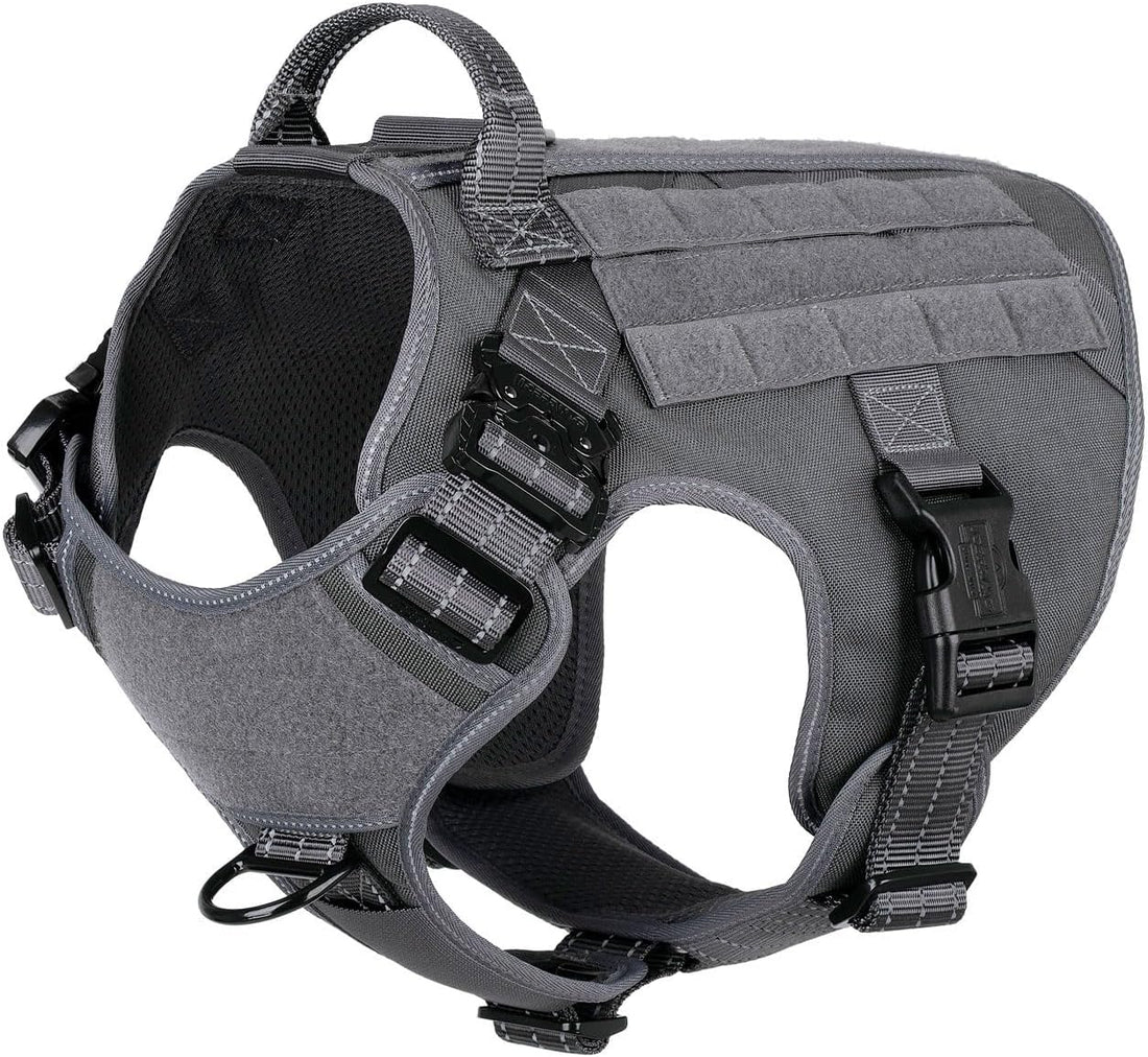 ICEFANG Tactical Dog Harness for Large Dogs,Reflective No Pull Dog