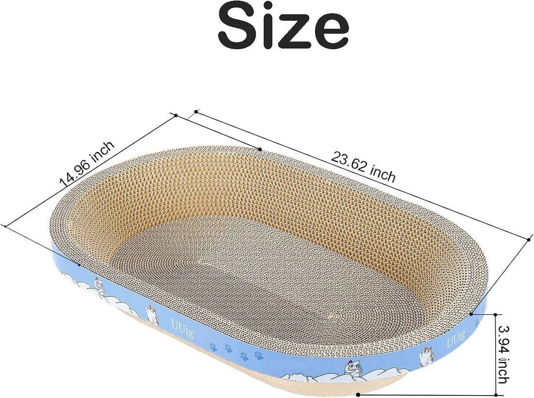 Cat Scratcher Bed 23.6x14.9” Extra Large Cardboard Cat Scratching Bed