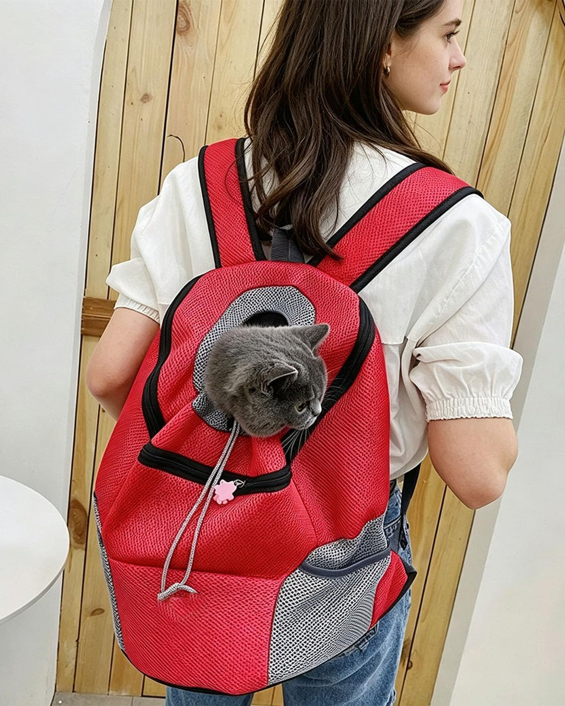 Front Dog Carrier Backpack, Hands-Free Chest Travel Backpack