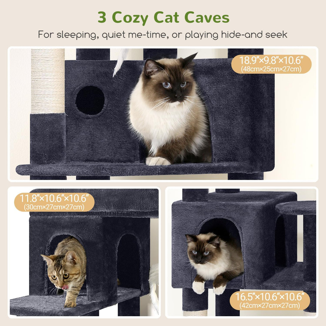 Globlazer F66 Corner Cat Tree, 66in Multi-Level Climbing Tower