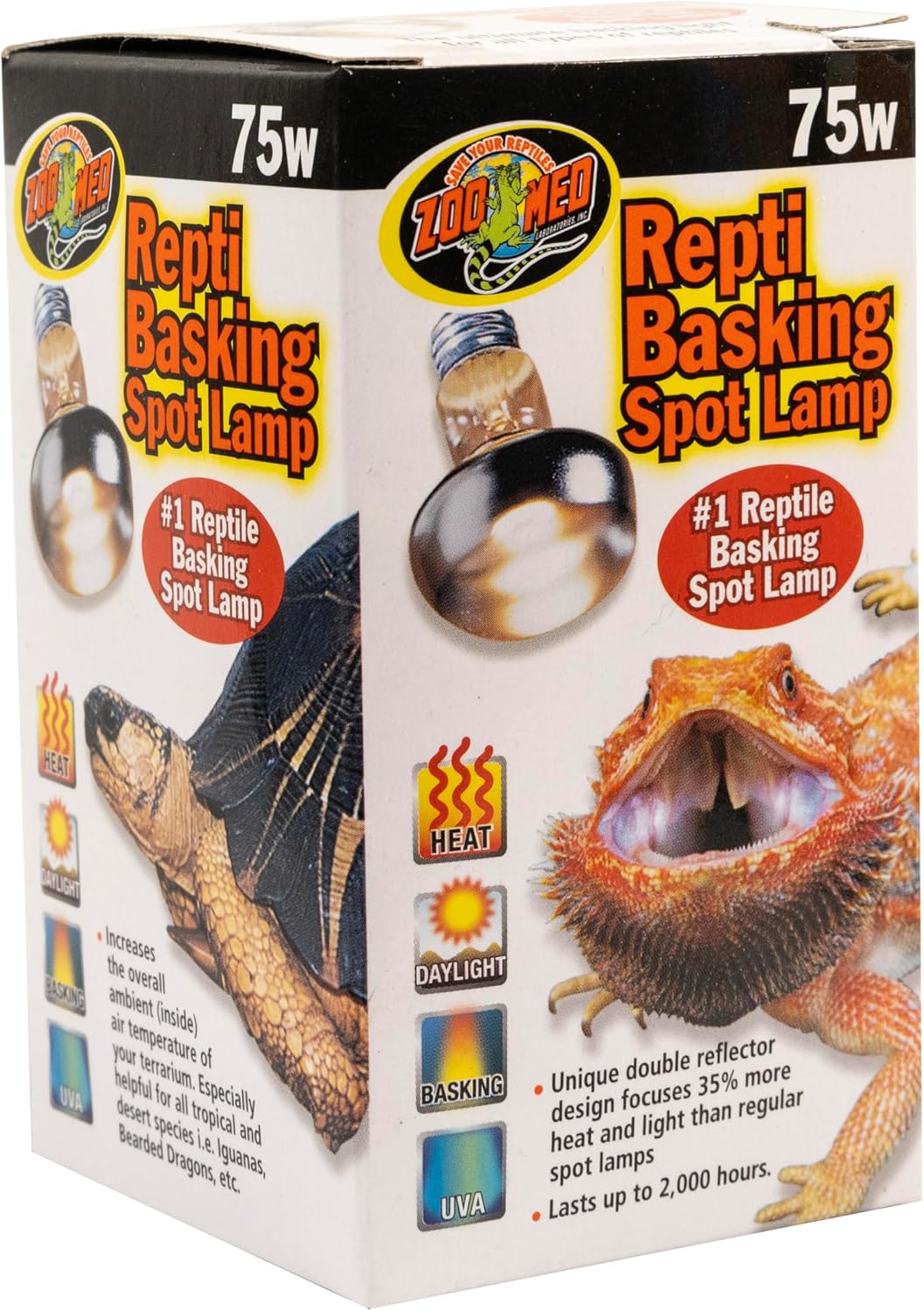 Zoo Med Basking Spot Lamp 75 Watts, 2 Pack