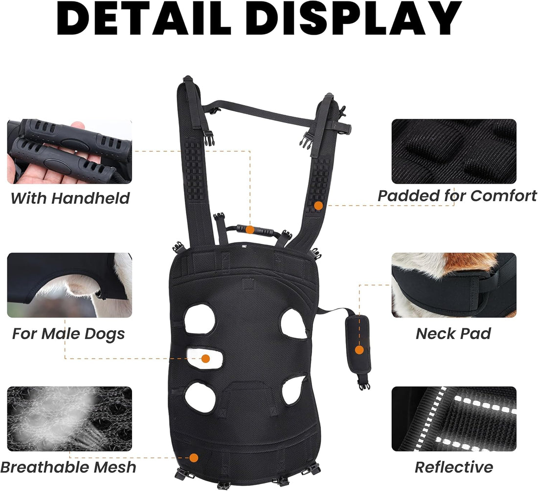 Dog Lift Harness Backpack Carrier for Large Dogs