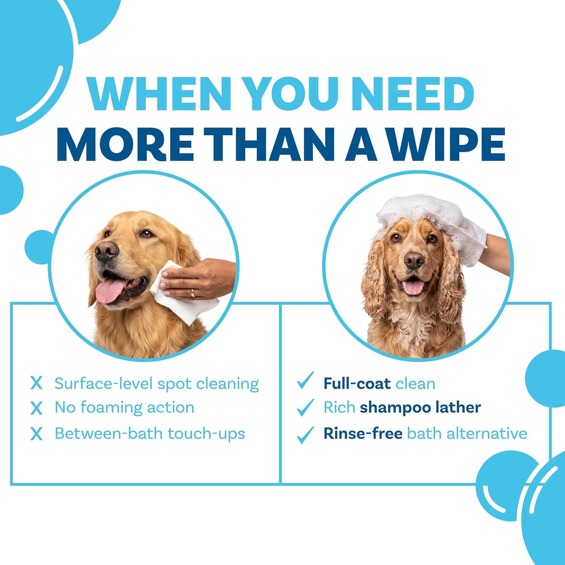 ScrubbyPet No Rinse Pet Wipes- Use Pet Bathing