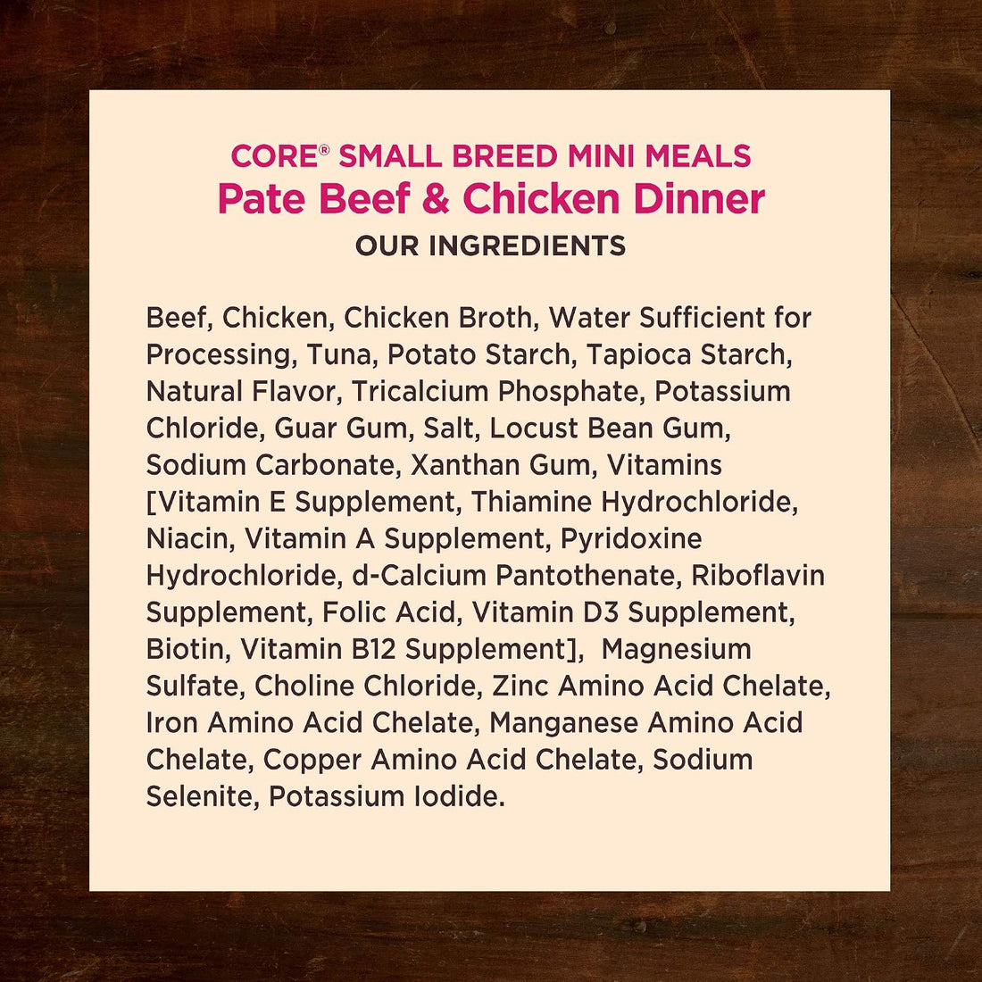 Wellness CORE Small Breed Mini Meals Pate Adult Wet Dog Food