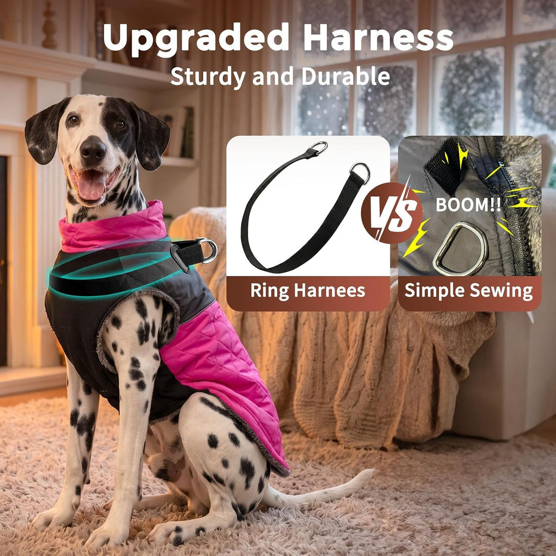 JoyDaog Winter Dog Coats for Small Dogs,Puppy Jacket