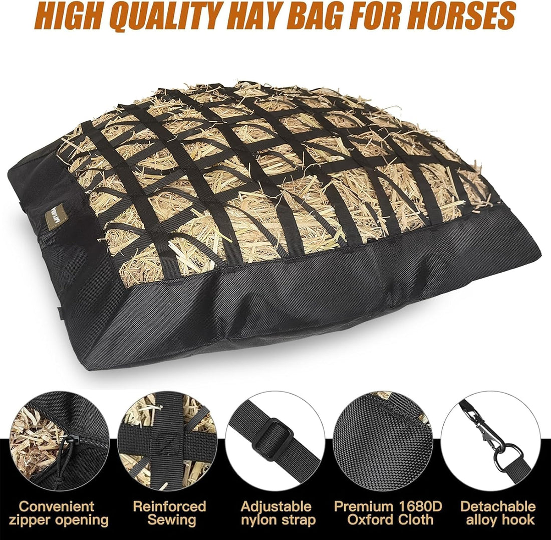 Hay Bag for Horses,Ultra-Slow Feed Hay Bag for Ground Feeding