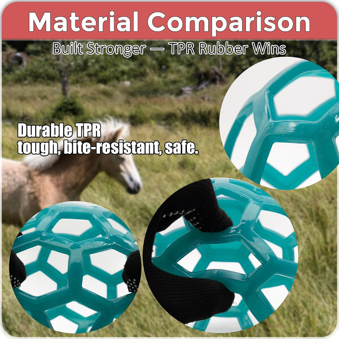 mayoken® 4 Pack Harden Horse Treat Ball Hay Feeder Toy