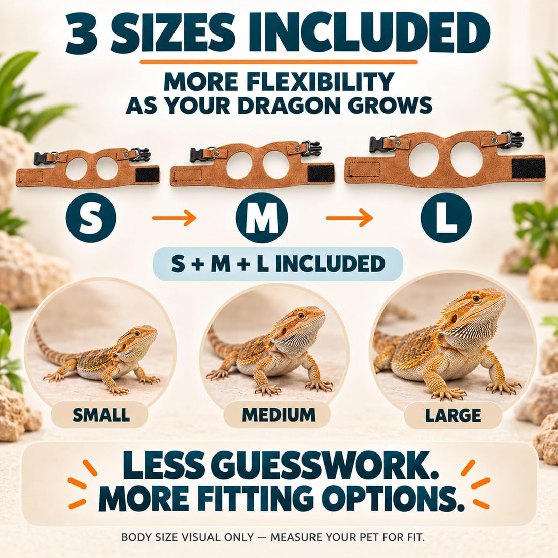 Bearded Dragon Leash & Harness Set with Travel Carrier Sling
