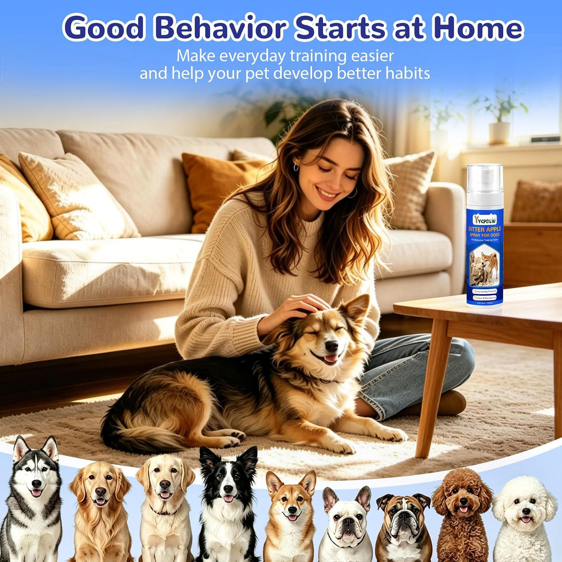 Bitter Apple Spray for Dogs, 150ML No Chew Spray for Dogs