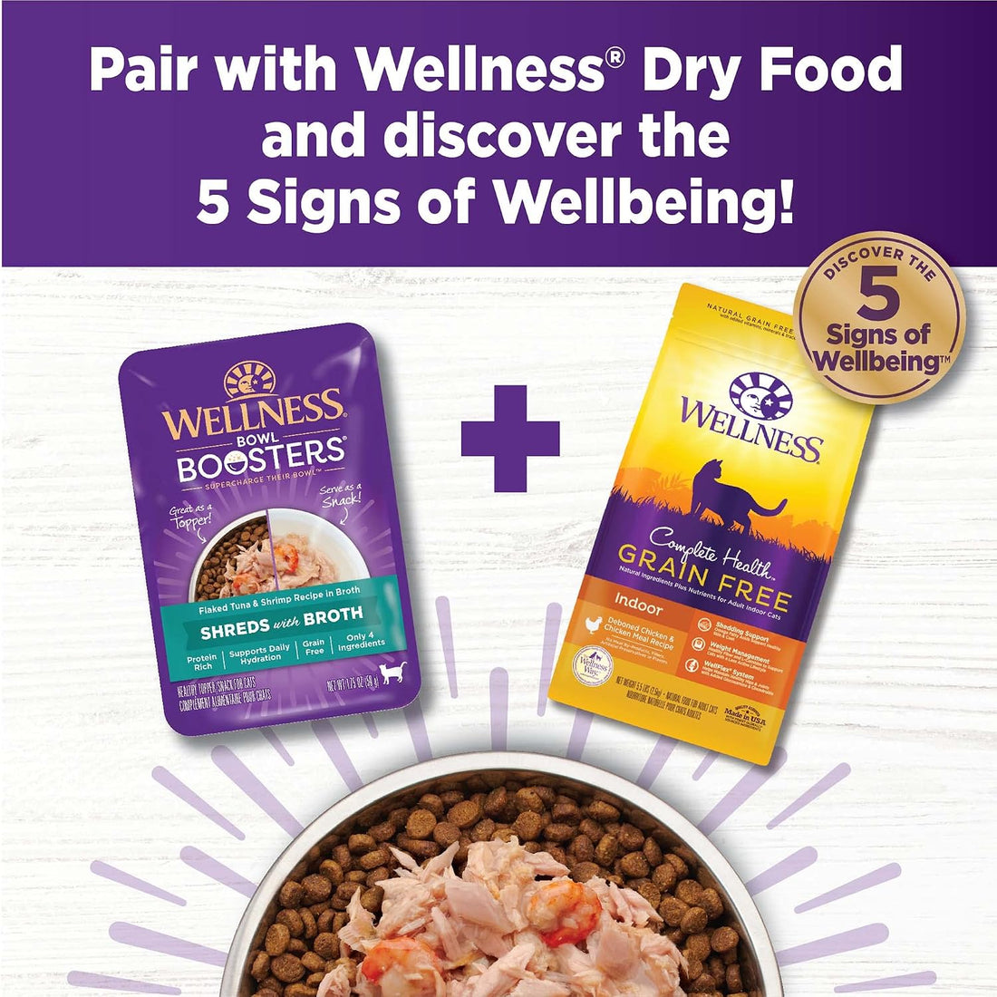 Wellness Bowl Boosters Shreds with Broth Wet Cat Food Topper