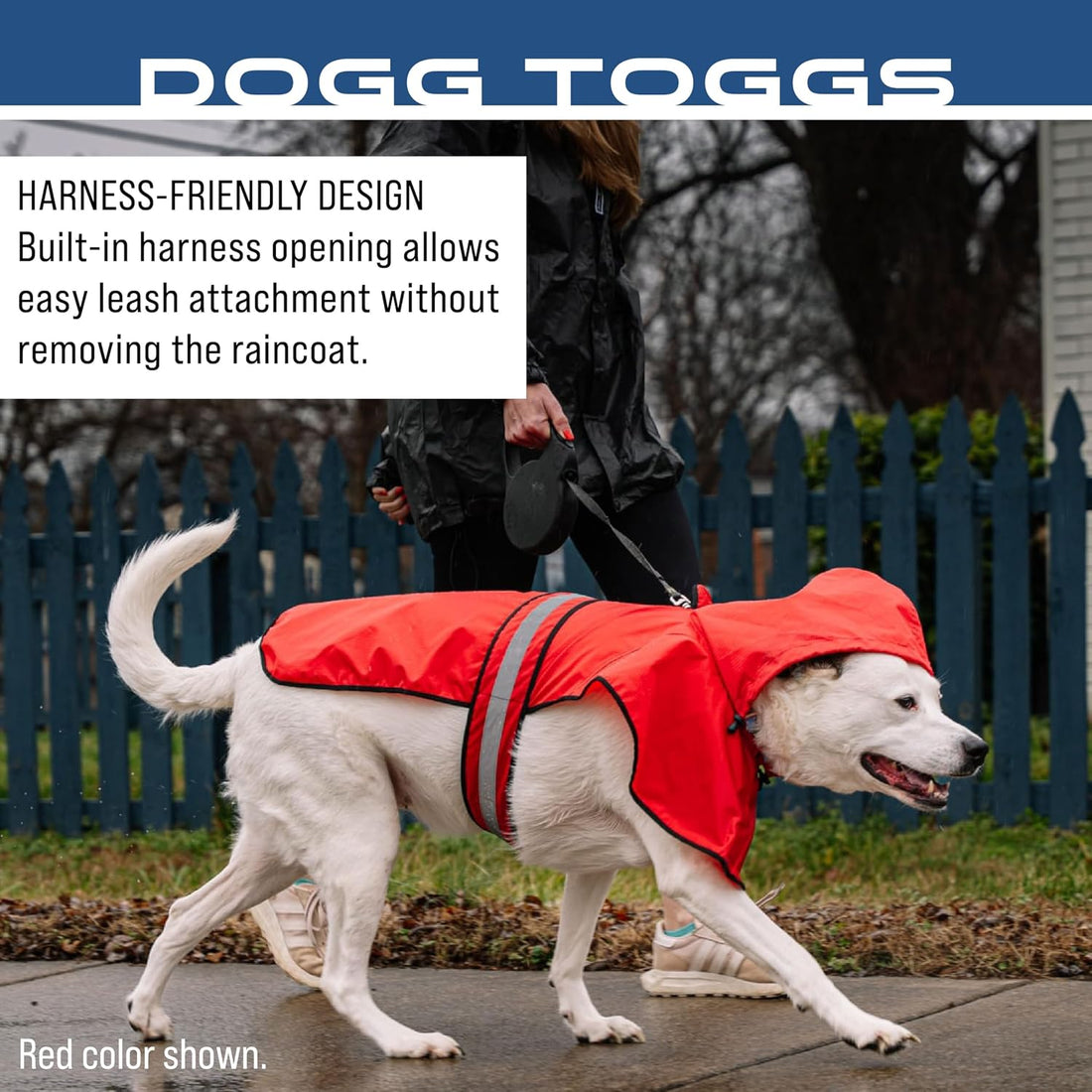 FROGG TOGGS Dogg Toggs Raincoat, Blue, Size LG