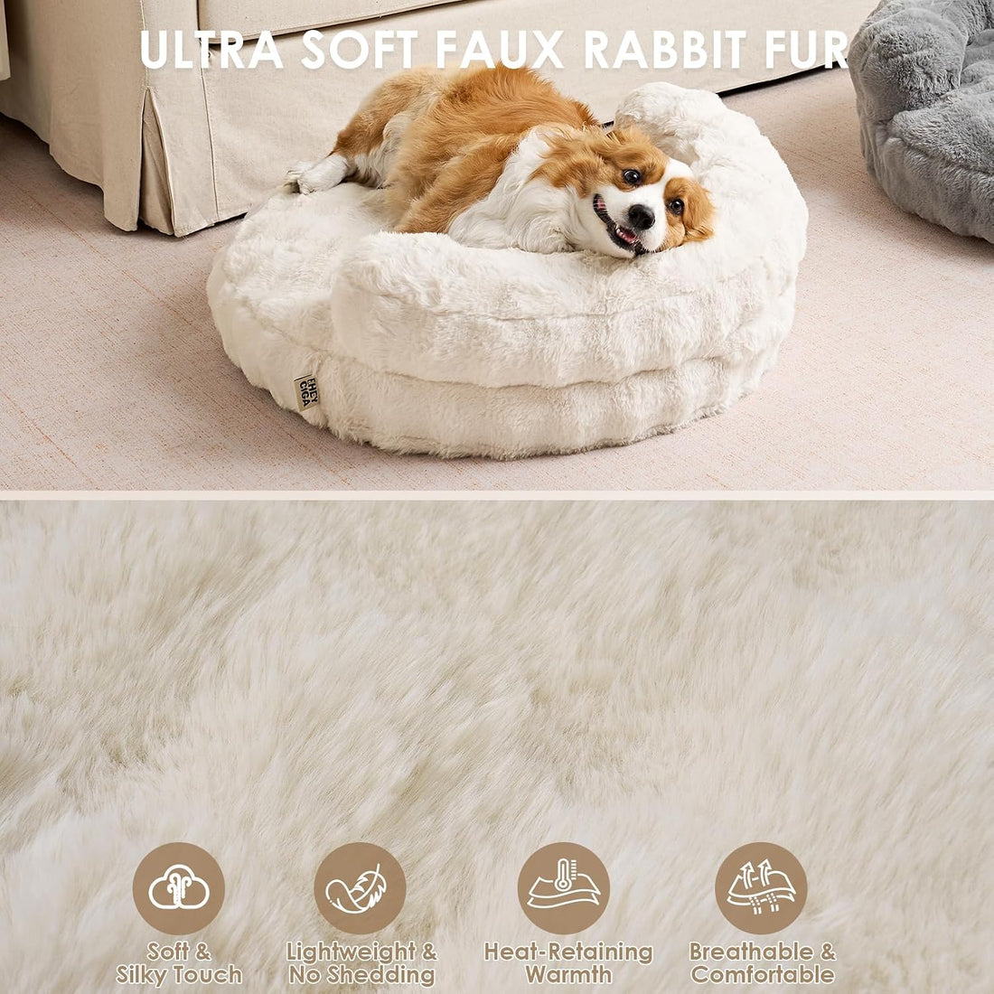 EHEYCIGA Soft Dog Couch Bed for Large Dog