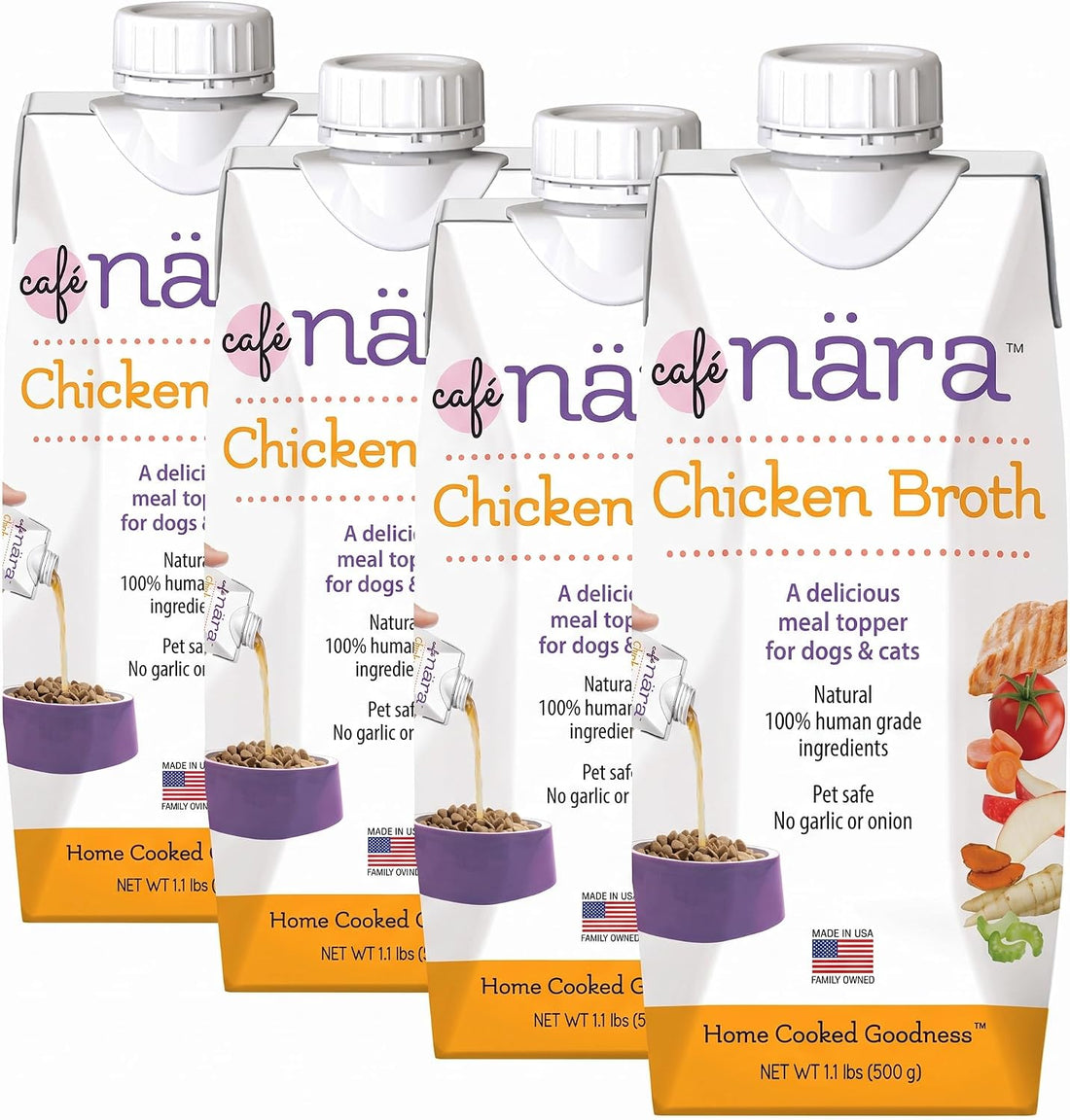 Café Nara Chicken Bone Broth, Topper for Dogs & Cats - 17.6 oz, 1 pack