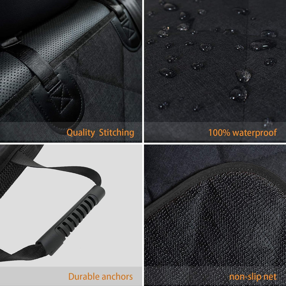 petalage Bench Dog Car Seat Cover for Back Seat Waterproof Seat