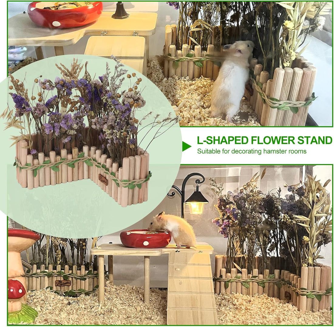 Hamster Cage Sprays Flower Foraging Holder