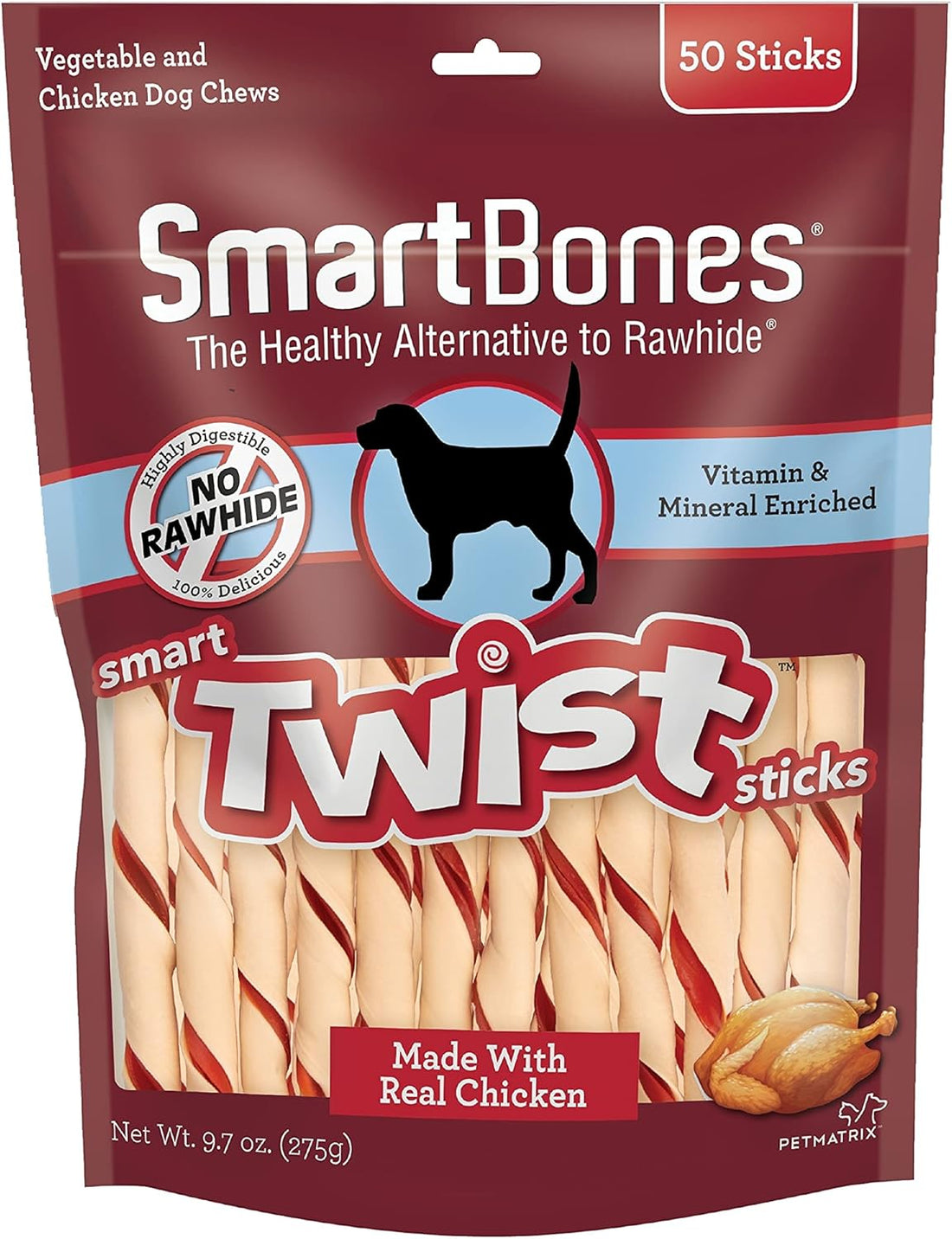 SmartBones Smart Twist Sticks, Rawhide Free Dog Chew Sticks