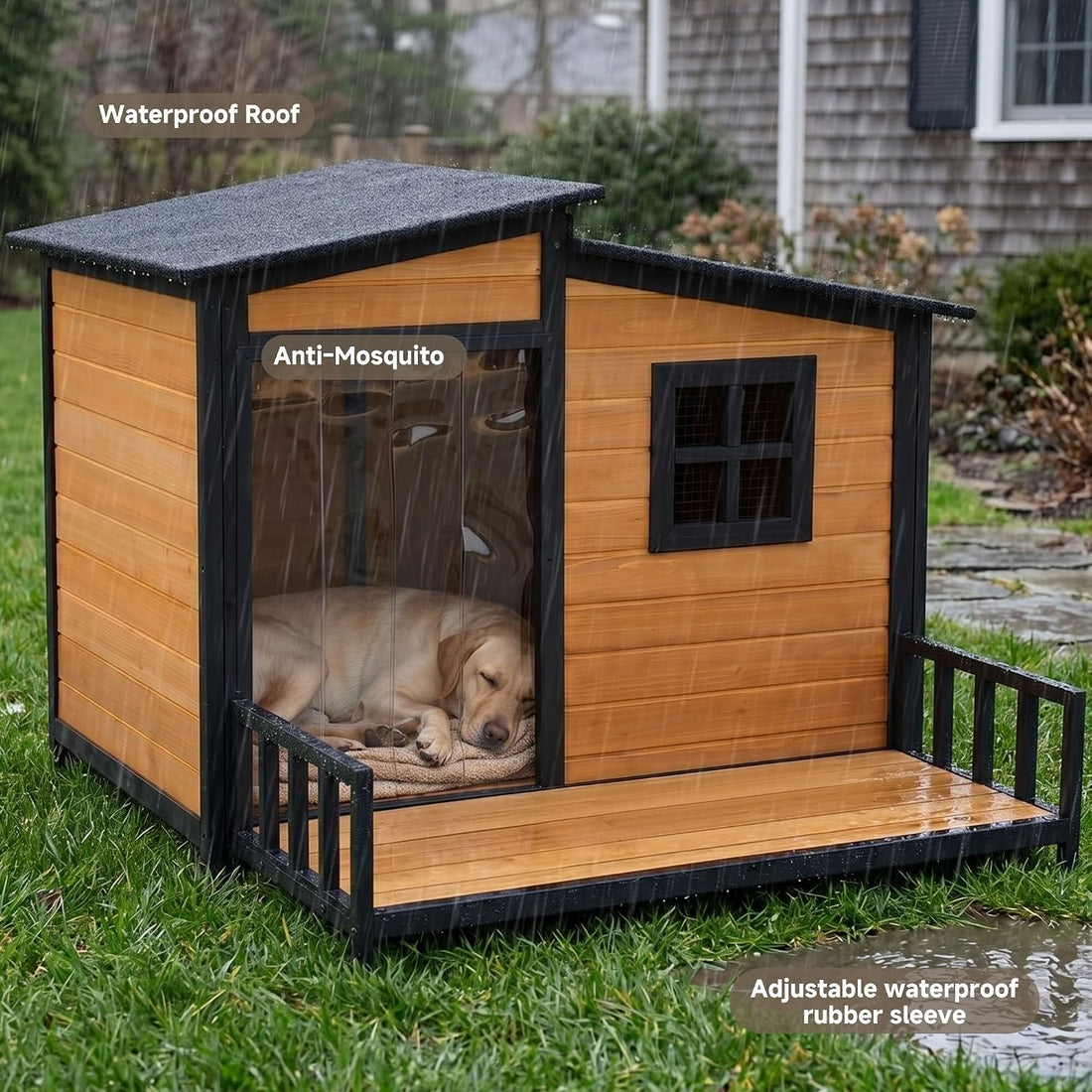 44" Anti-Chew Large Outdoor Dog House
