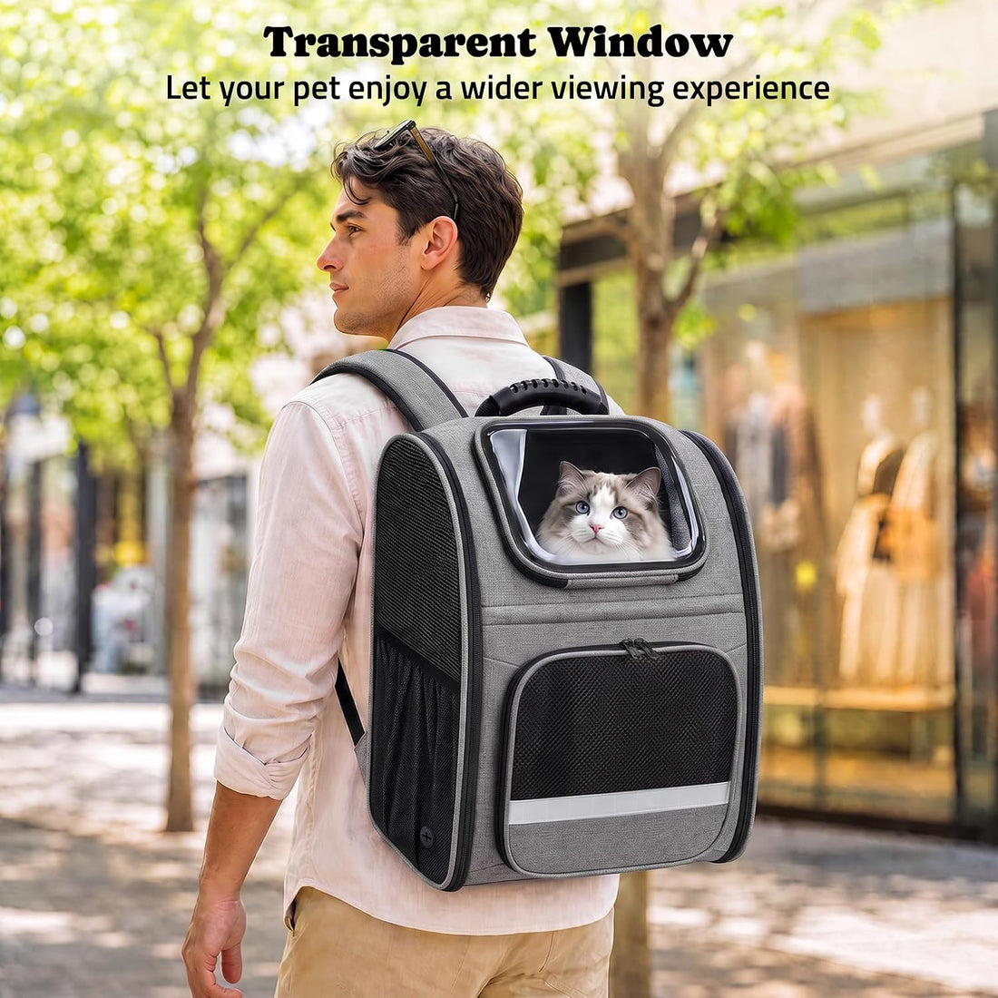 Pawtners Rolling Cat Carrier Backpack with Wheels for Cats Small Dogs