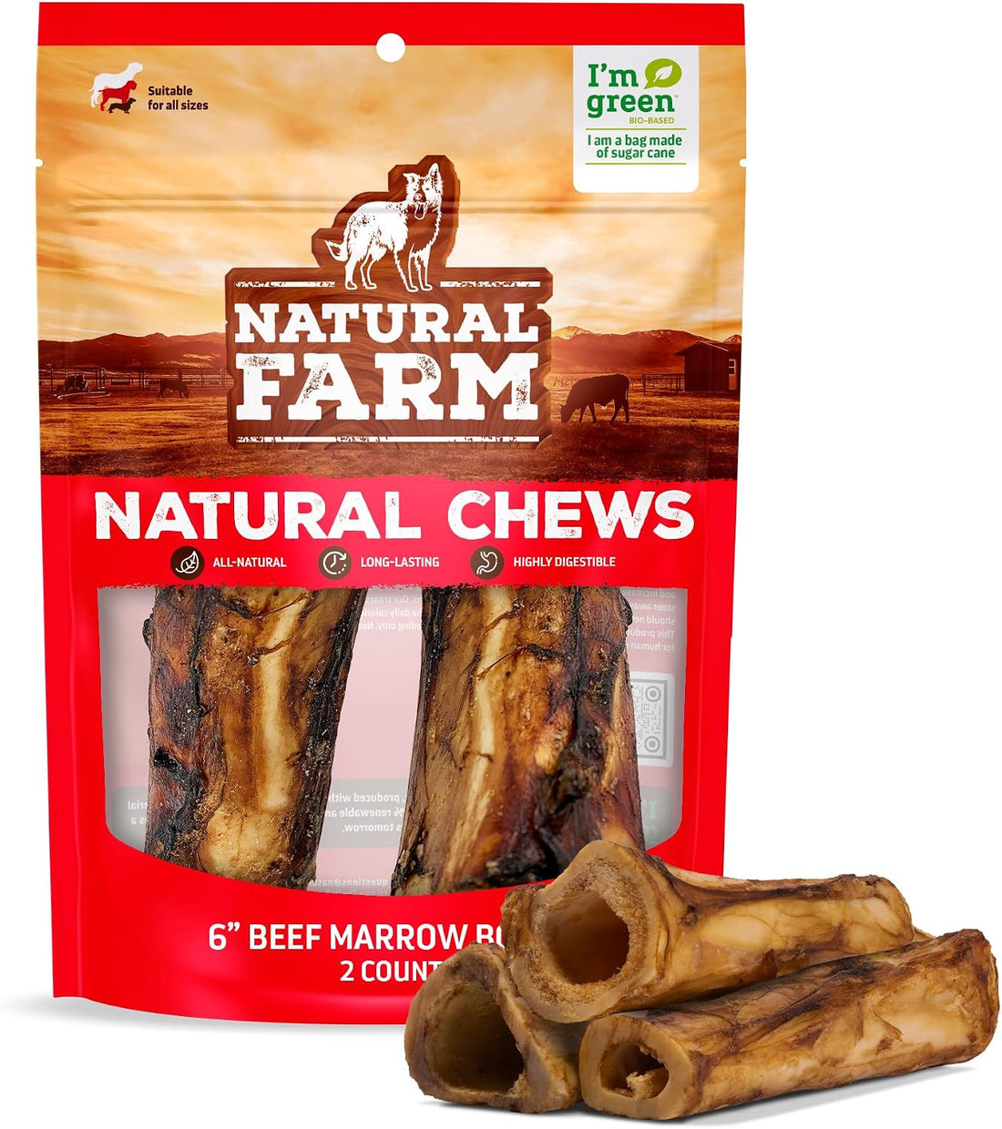 Natural Farm Peanut Butter Flavor Filled Dog Bones
