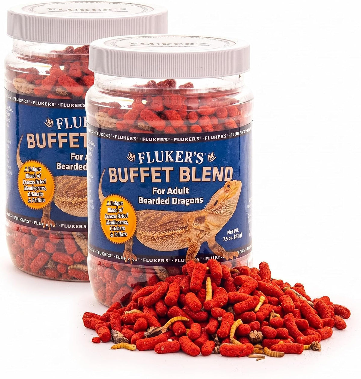 Fluker's 76044 Buffet Blend Adult Formula Bearded Dragon Formula