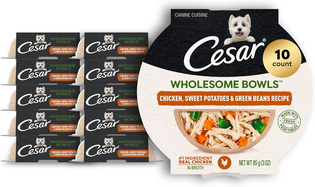 Cesar Wholesome Bowls Adult Wet Dog Food,Beef,Chicken,Purple Potatoes