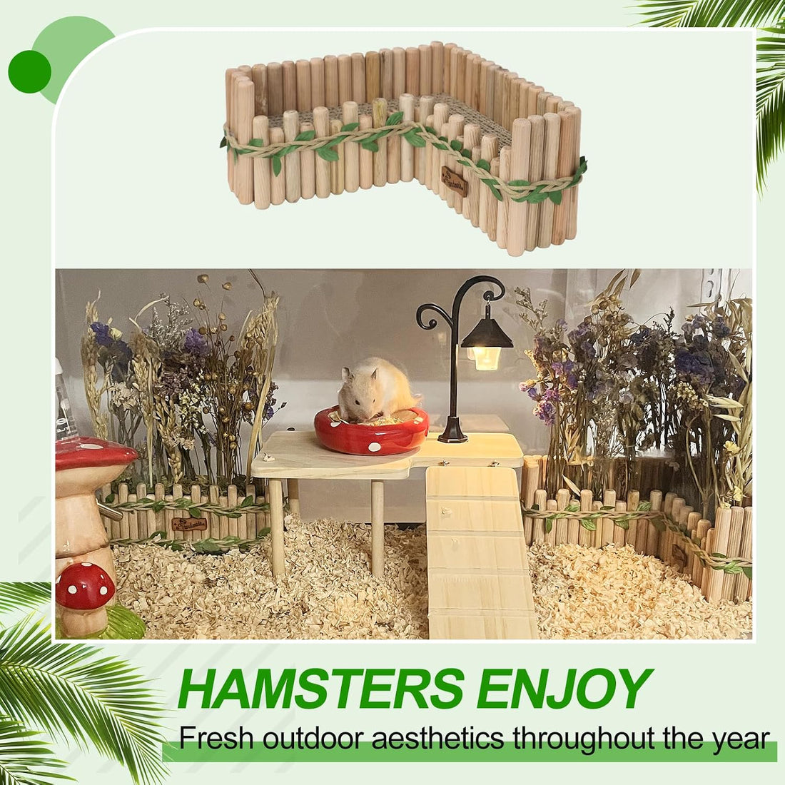 Hamster Cage Sprays Flower Foraging Holder