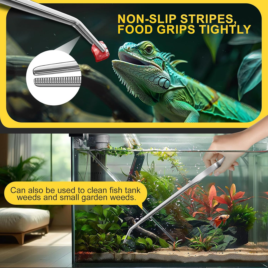 2pcs Reptile Feeding Tongs, Feeding Spoon