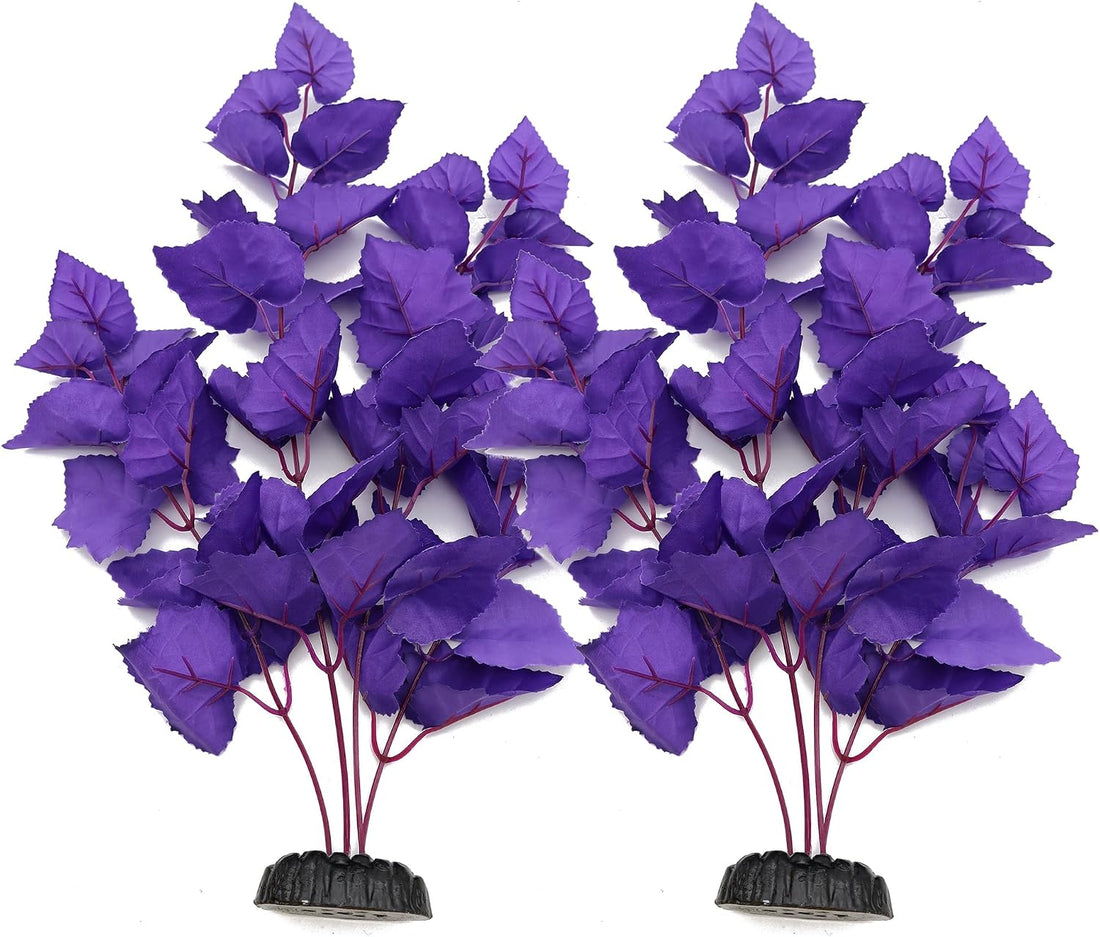 ALEGI Silk Aquarium Plants, 12 Inch Artificial Silk Plants Decorations