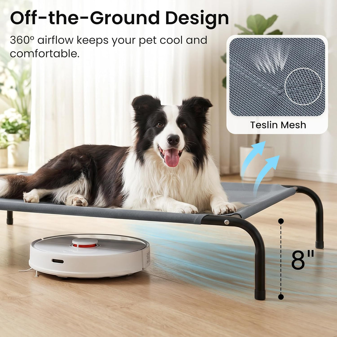 Love's cabin Elevated Cooling Dog Bed for Large Dogs