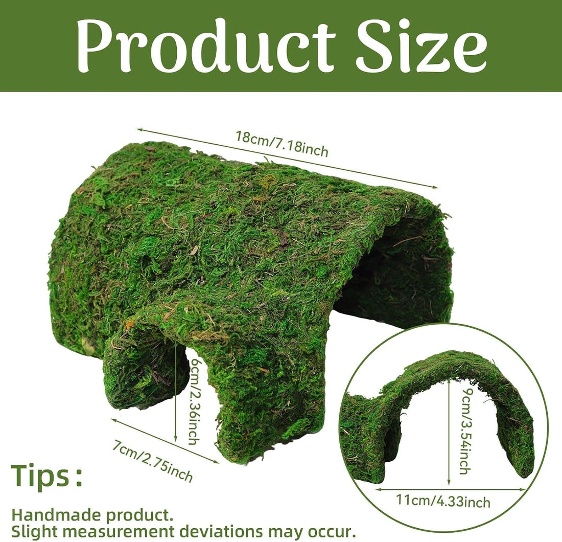 Reptile Tunnel Cave Hide, Handmade Shelter for Gecko Snake