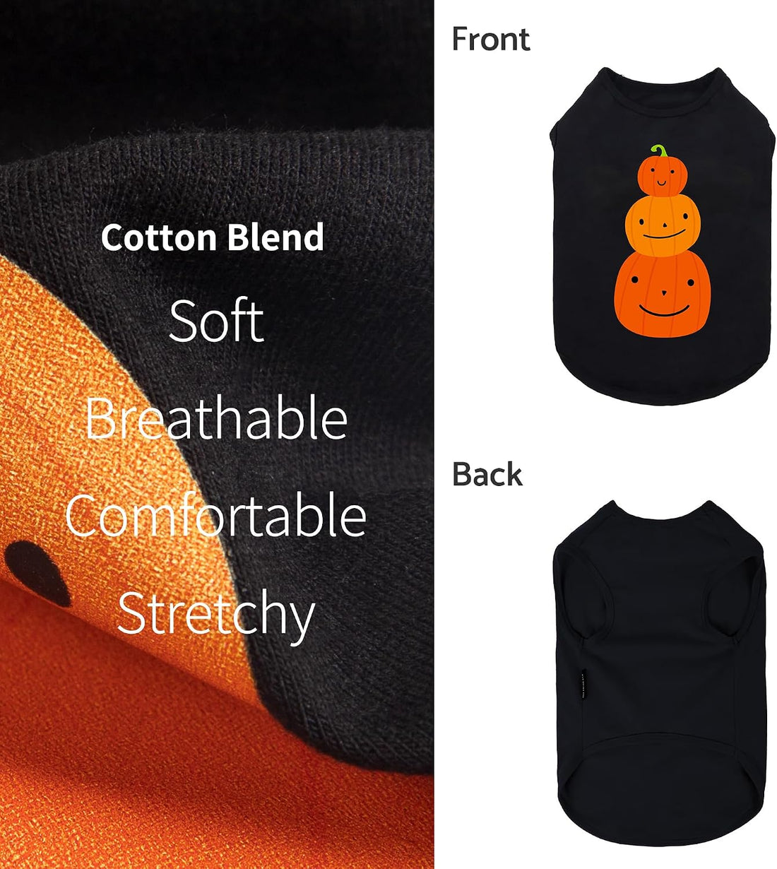 Fitwarm Thanksgiving Triple Pumpkins Dog Shirt