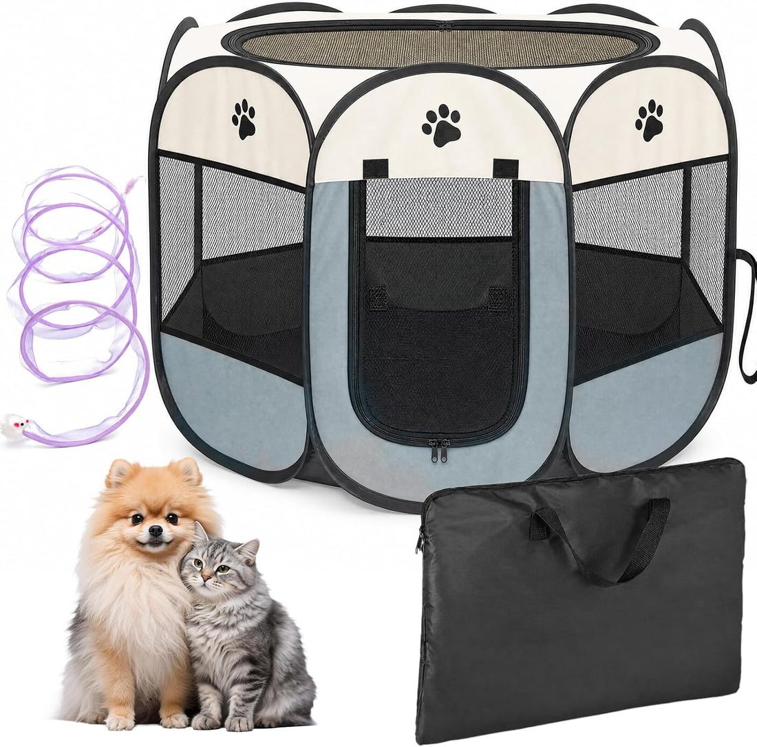Portable Pet Playpen, Foldable Outdoor Small Animal Tent