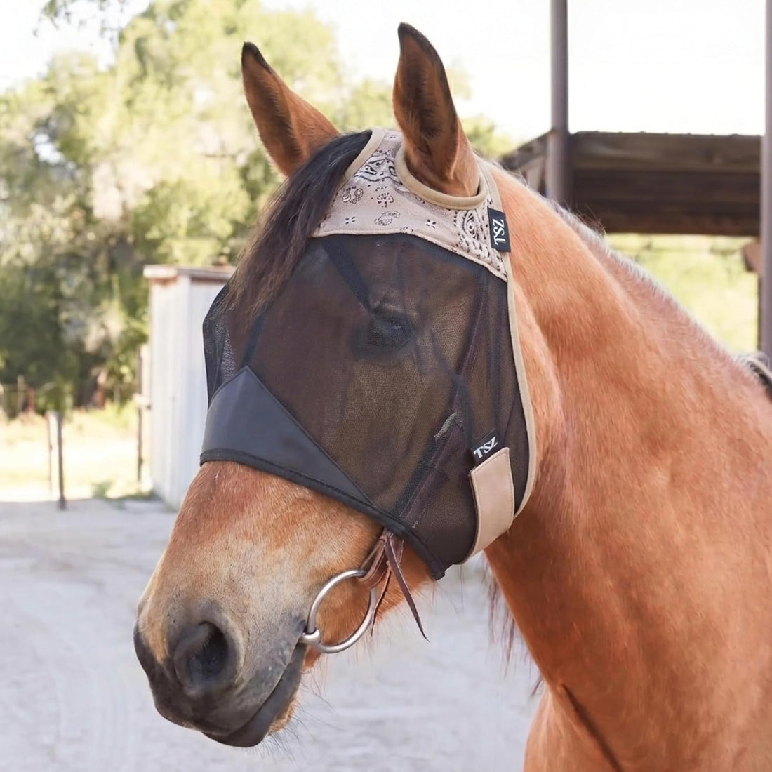 TSZ Fly Free Ride Horse Fly Mask Standard