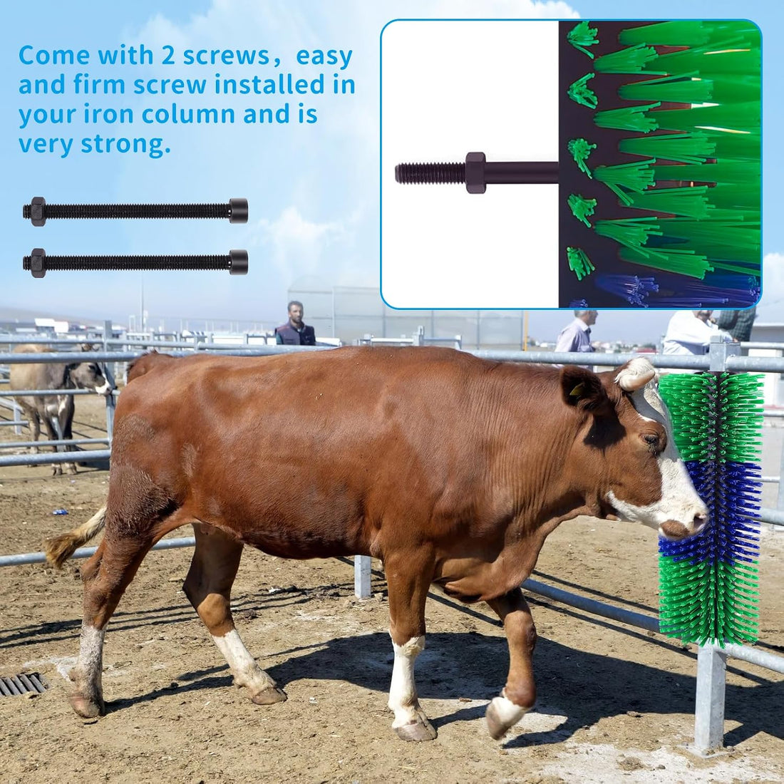 Livestock Scratching Brush for Horse Goat Cattle Cow Sheep Pig