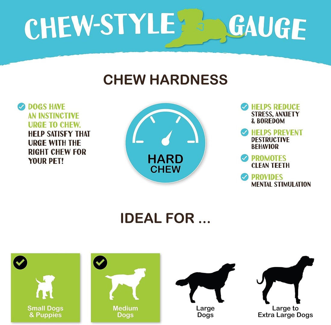 Raw Paws 6-inch Compressed Rawhide Bones for Dogs, 5-Count - Medium