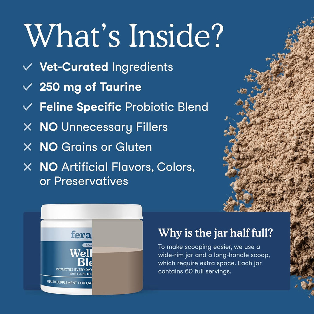 Fera Pets Cat Multivitamin- Daily Wellness Blend with Probiotics
