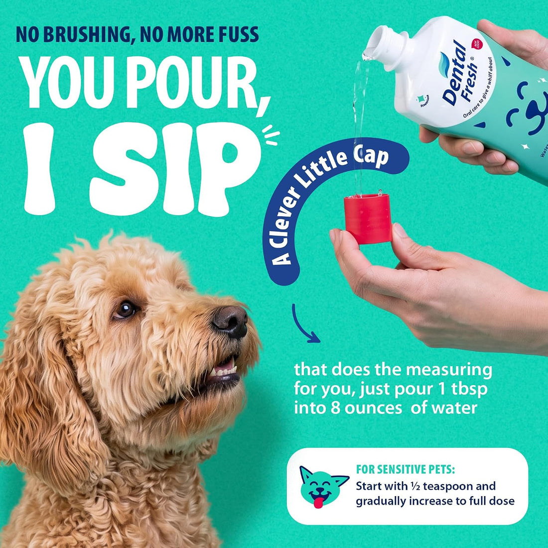 Dental Fresh Water Additive for Dogs and Cats