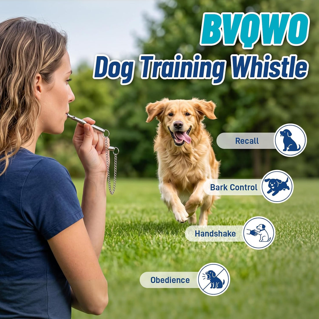 Dog Training Whistle to Stop Barking, Quiet & Adjustable Frequency