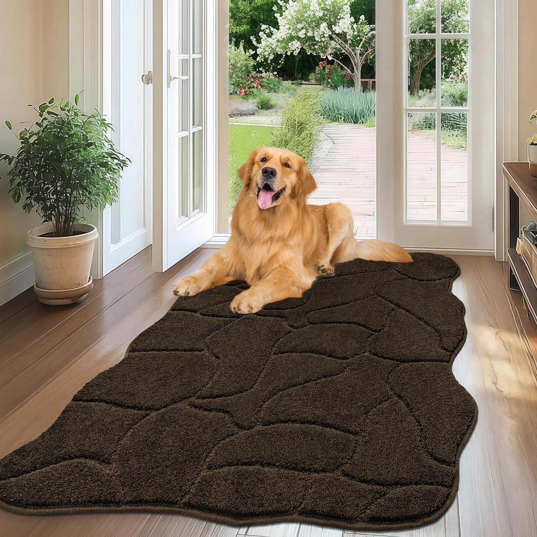 BSICPRO Dog Runner Mat for Mud Paws, Dirt Trapper Mat, 47x22 Inch