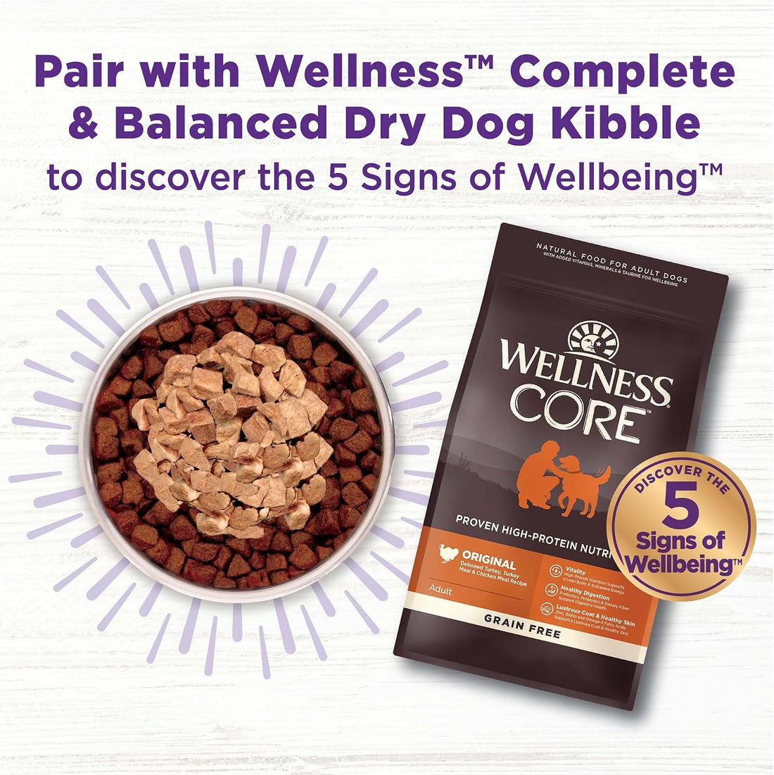 Wellness Bowl Boosters Bare Freeze Dried Dog Beef Food Topper