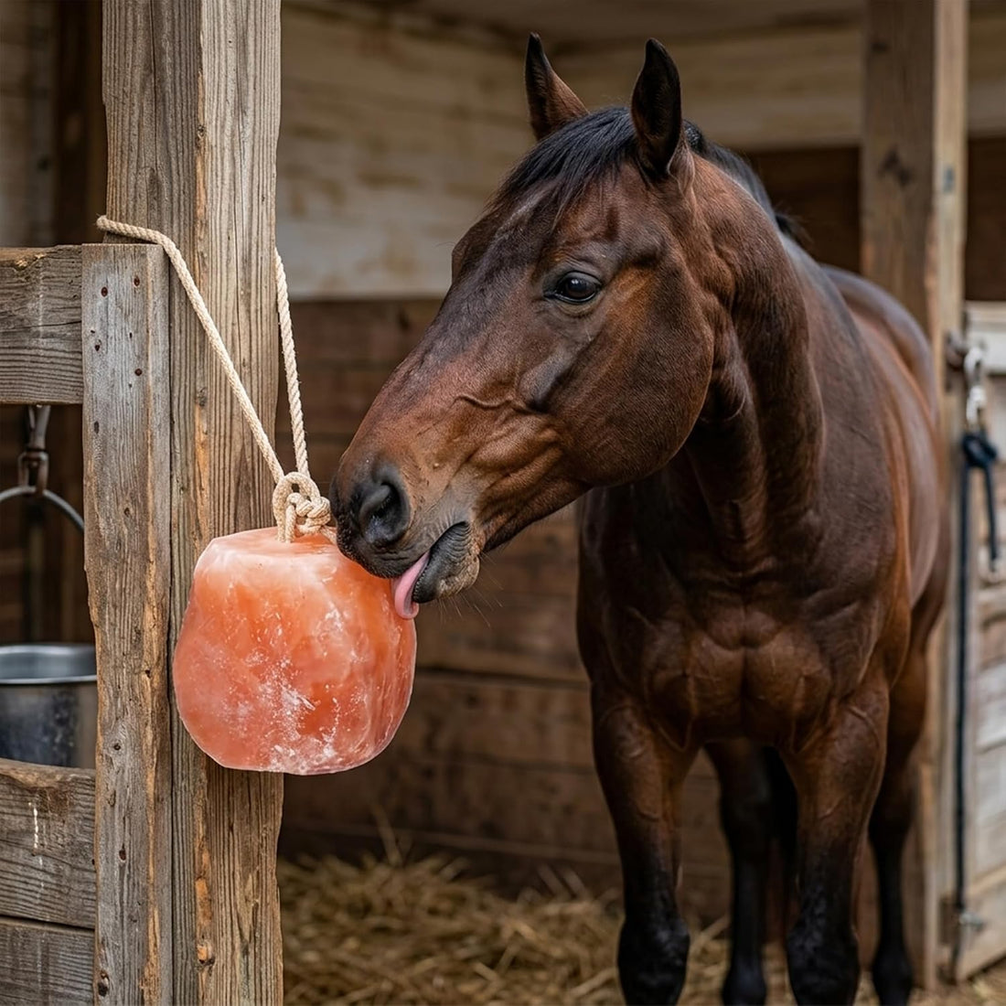 6 Himalayan Salt Block for Horses with Rope Natural Horse Salt Lick