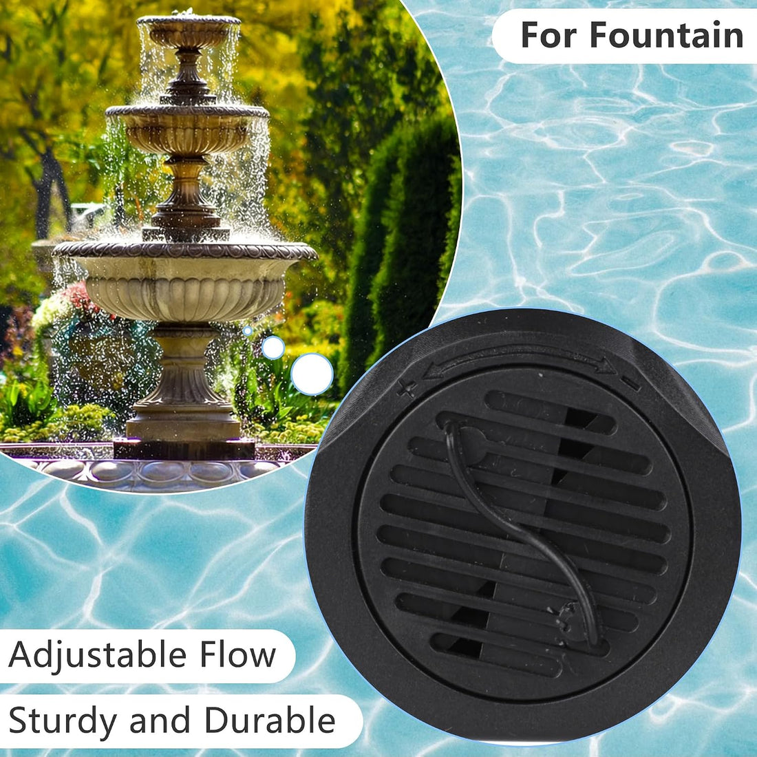 alizzy 150 GPH Small Fountain Pump, Durable Submersible Water Pump