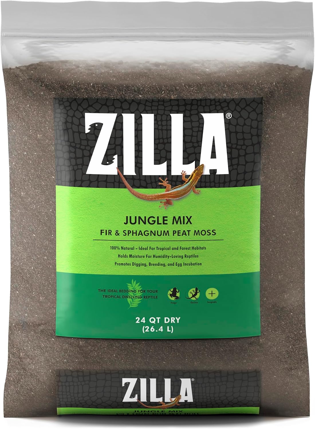 Zilla Jungle Mix Reptile Terrarium Substrate, 24 Quart, 2 Pack