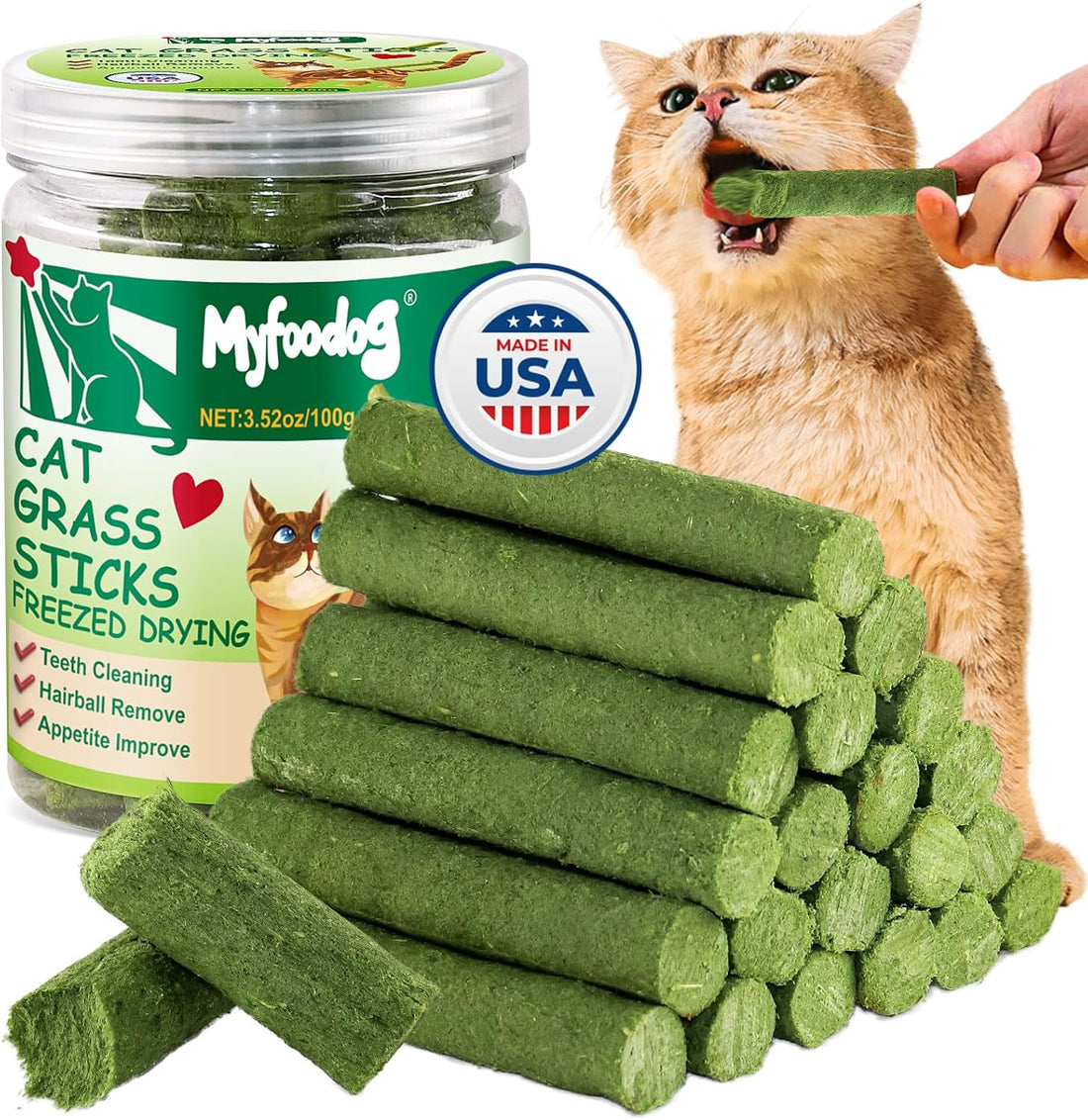 Freezed Drying Cat Grass Stick