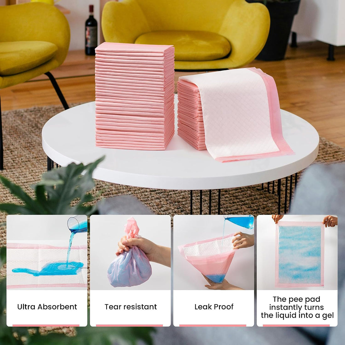Pet Toilet Training Pads 100Count Disposable Puppy Pee Pads 18" x 13"