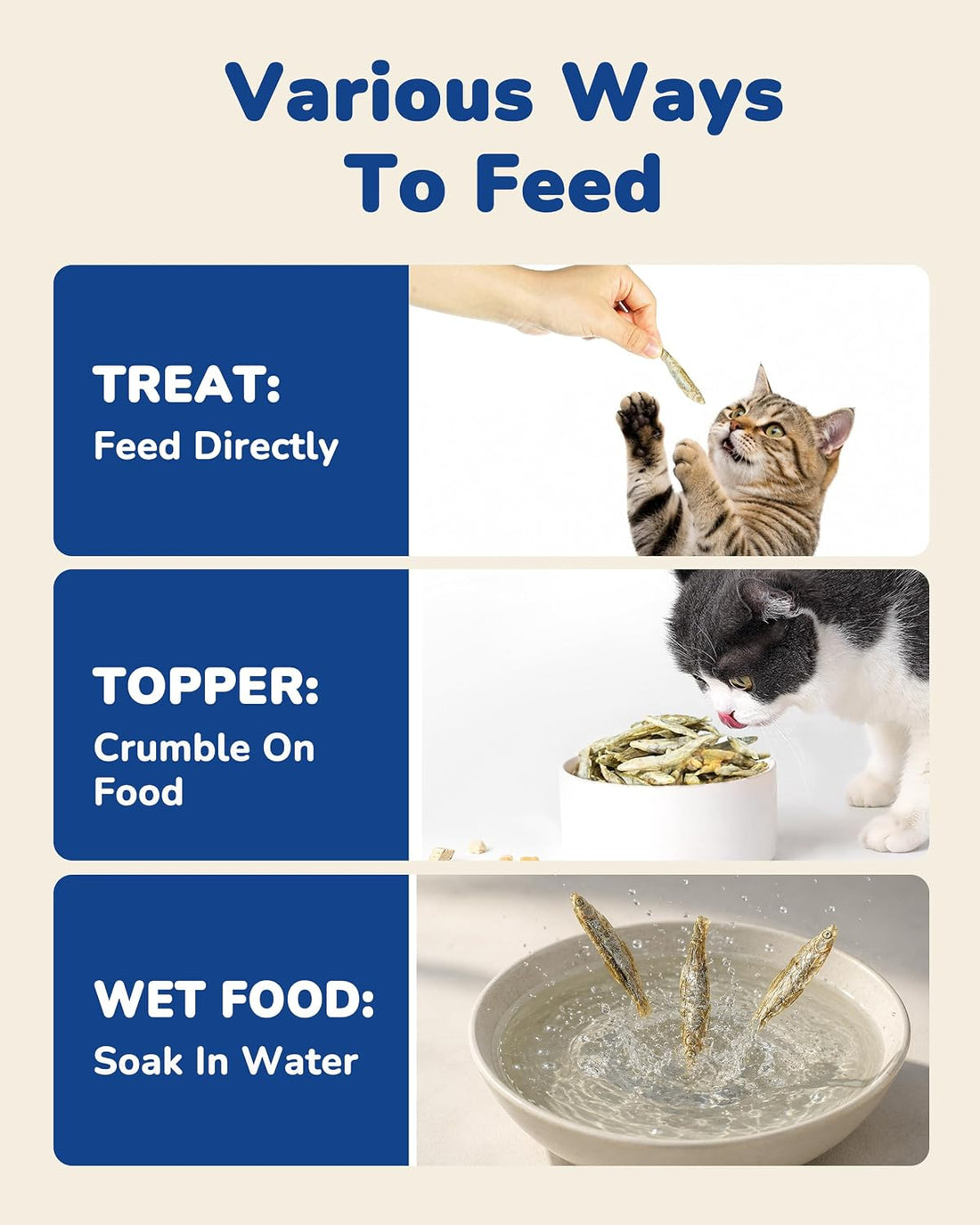 PAWUP Cats Treats Freeze Dried Minnows, Bite-Sized Minnows Snacks