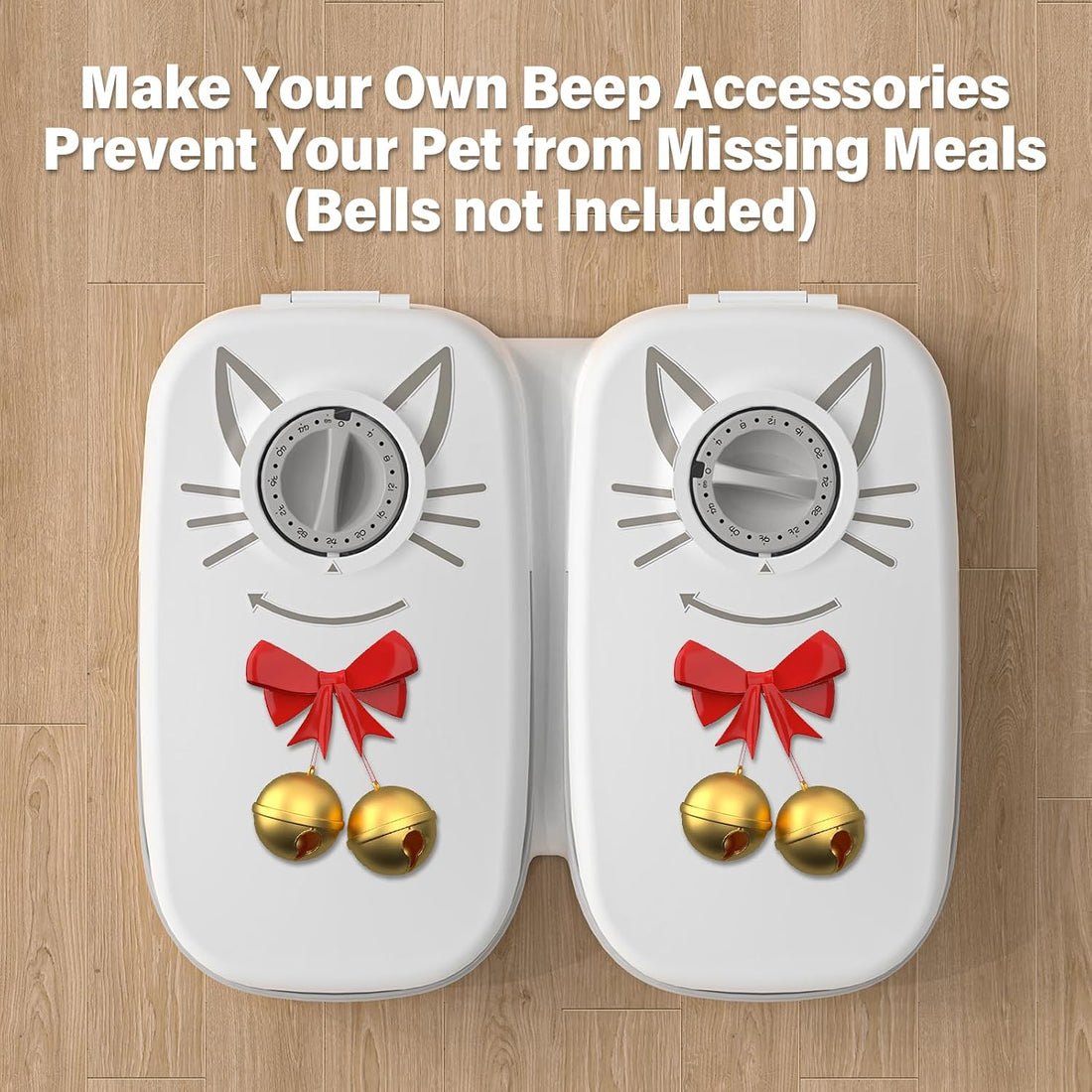 2-Meal Wet Food with Ice Packs Battery Powered Timed Cat Feeder