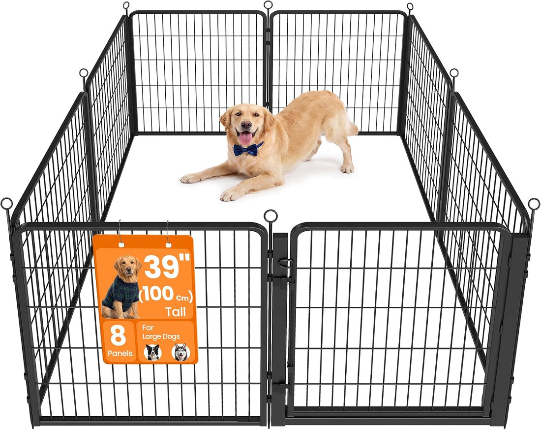 Feandrea 8-Panel Dog Playpen, 67 x 67 x 40 Inch