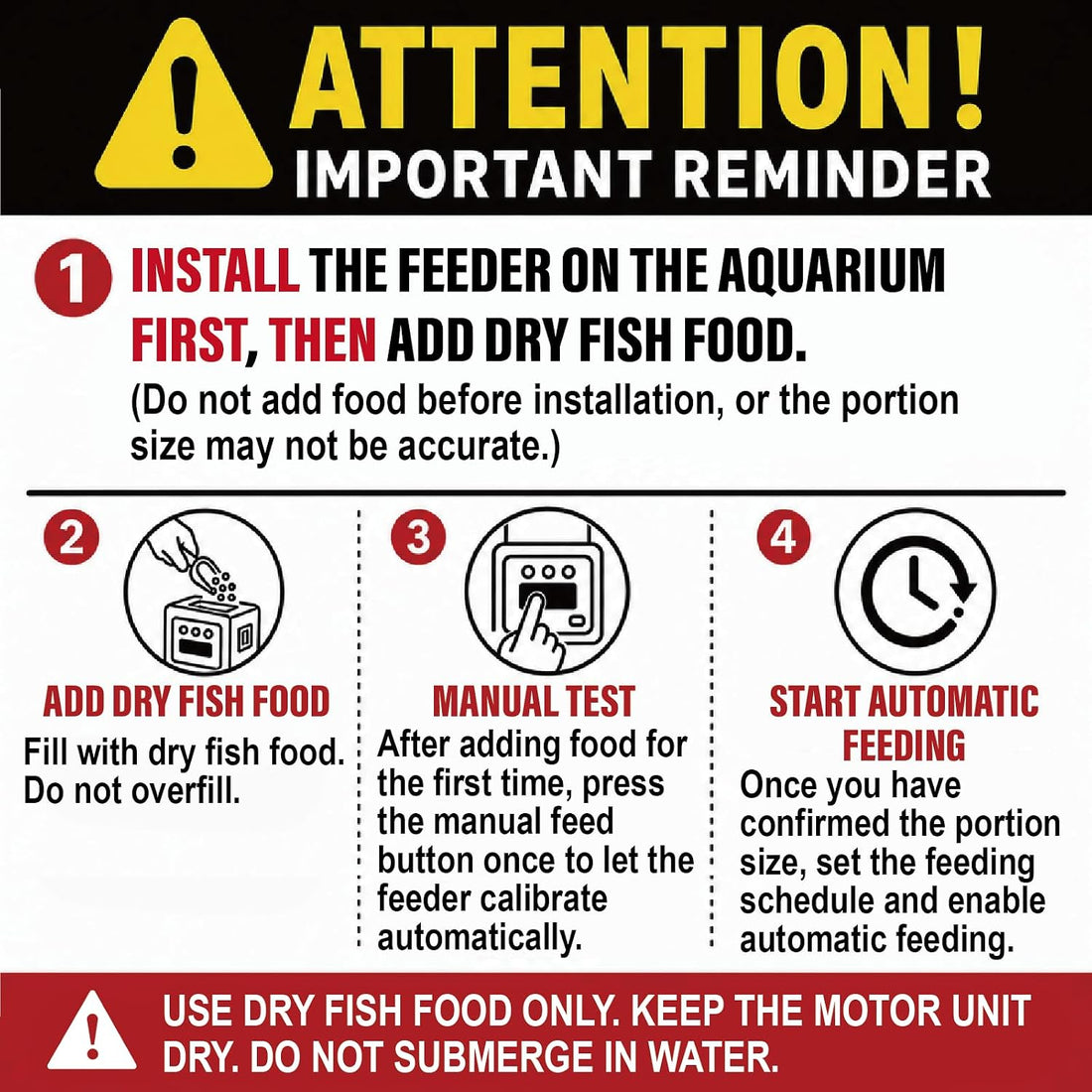 Automatic Fish Feeder for Aquarium - 0.1-2g Precise Portion Control